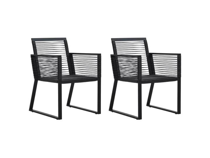 VidaXL - Gartenstuhl pvc, One Size, Schwarz
