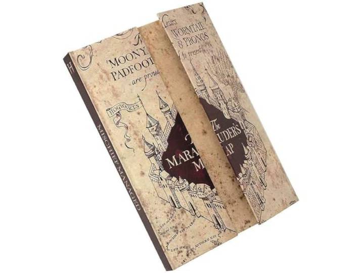 Harry Potter notitieboek, dagboek in het ontwerp van de Drifter's Map, notitieboek voor Zweinstein fans