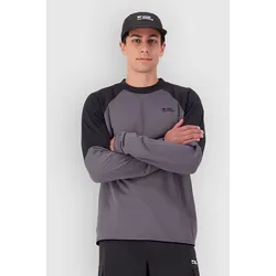 Mons Royale Quad Merino Fleece Hoodie volcano / black Gr. XL