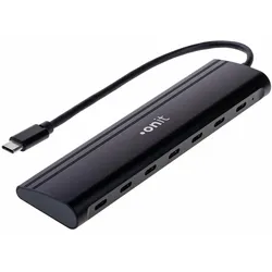 Onit F01695 (USB-C, 7 Ports), Dockingstation + USB Hub, Schwarz