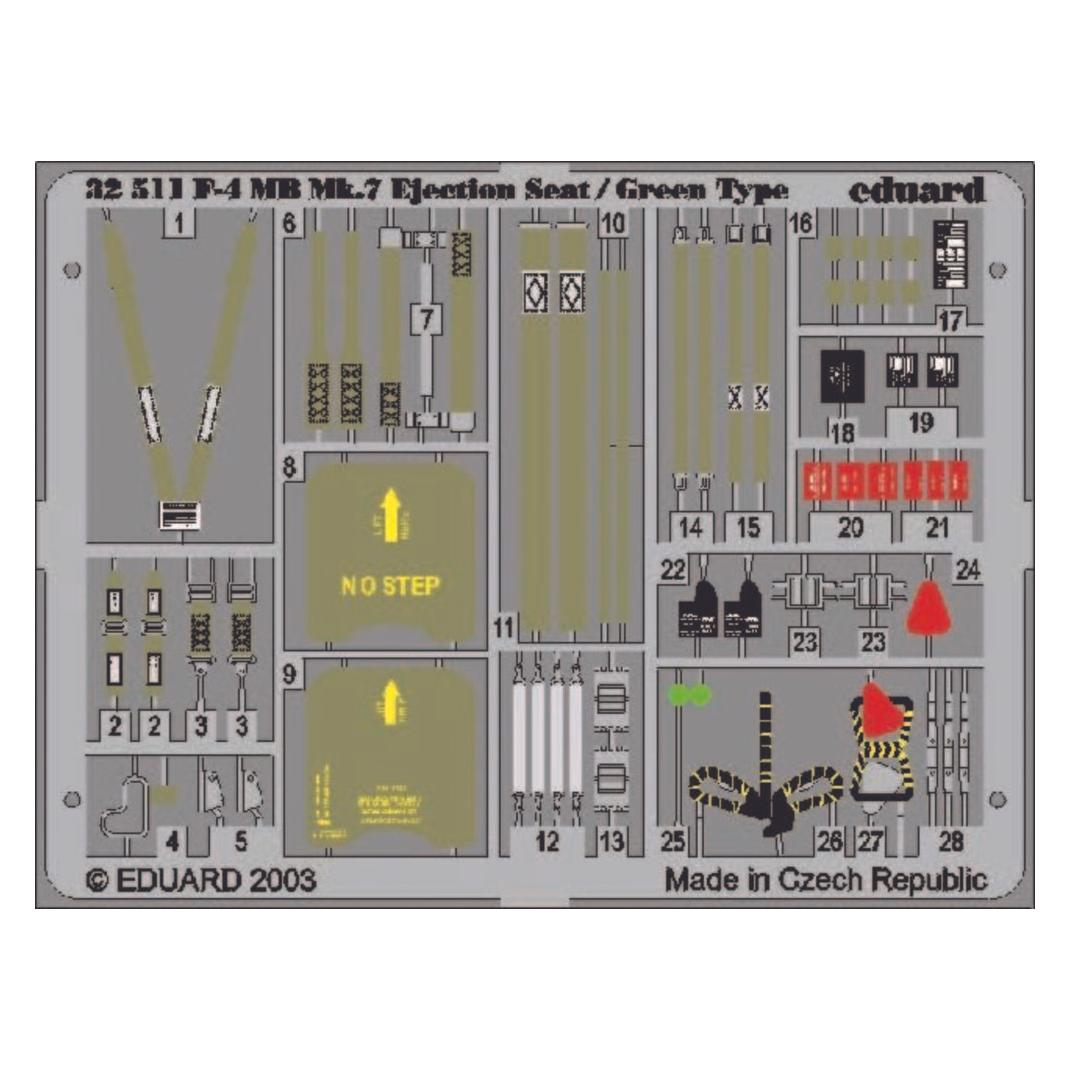 Eduard F-4 Phantom II ejectin seat/green type für Tamiya Bausatz (32511)