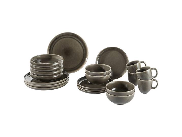 Blomus Kombiservice Canju, Grau, Keramik, 20-teilig, Essen & Trinken, Geschirr, Geschirr-Sets, Kombiservice