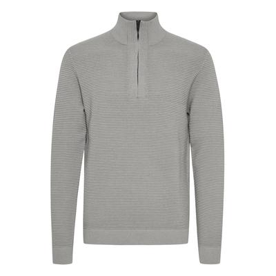 Troyer SOLID "Troyer SDValencia", Herren, Gr. M, grau (light grau melange), Obermaterial: 100% Baumwolle CO., Pullover Troyer