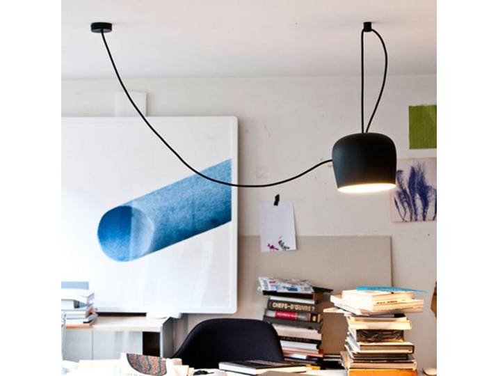 Aim LED-Design-Pendelleuchte, schwarz - FLOS - Wohnzimmer - Metall - Einflammig