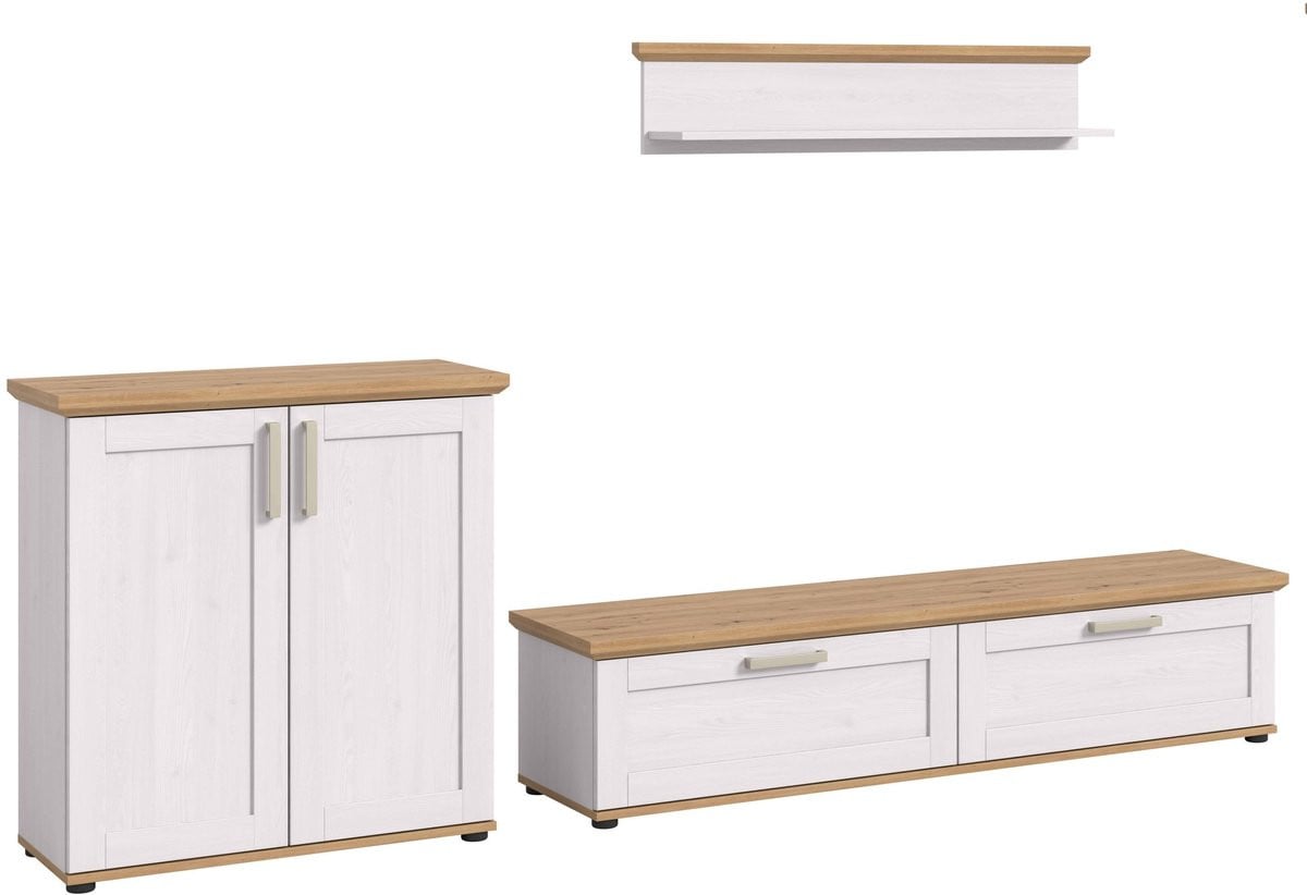 Furnilux Woonkamercombinatie Verona Sibiu Larch NB Artisan Oak H x B x D: 151 x 260 x 40 cm