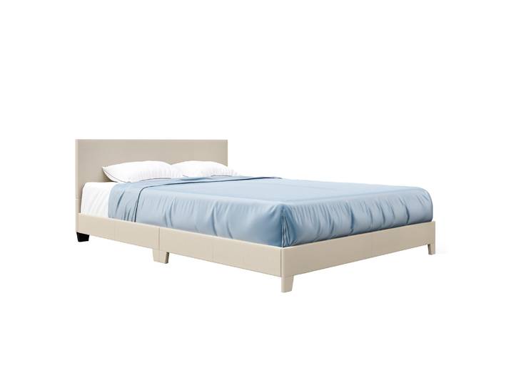 Polsterbett JUNA 140 x 200 cm beige