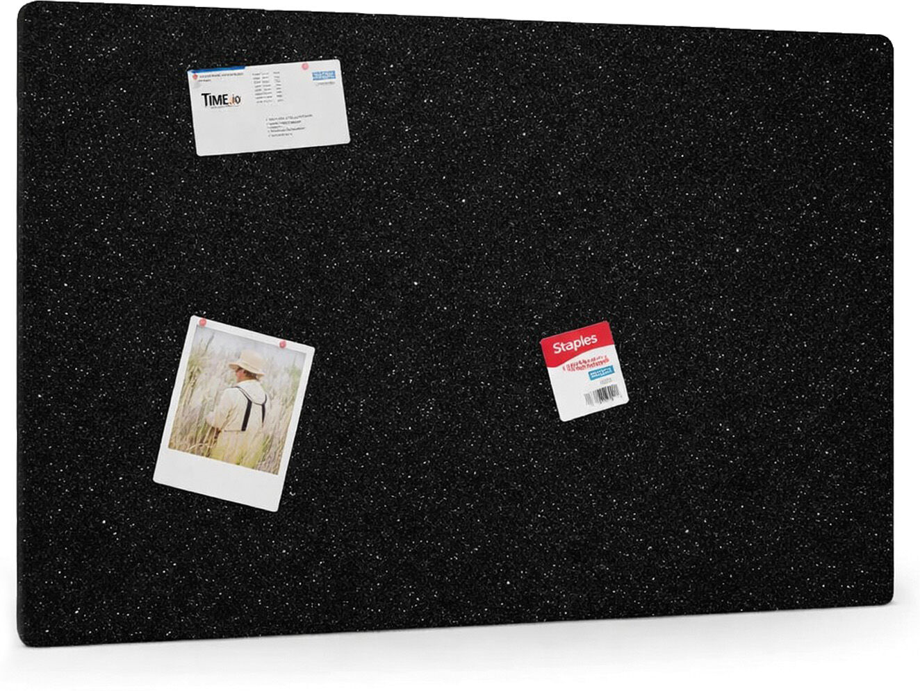 B2B Partner Akustikplatte 120x80 cm, runde Ecken, schwarz