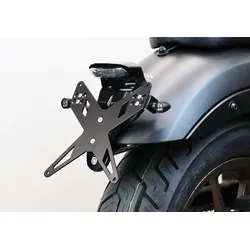 PROTECH X-SHAPE Kennzeichenhalterset mit LED-Rücklicht, Kennzeichenbeleuchtung und Reflektor Alu & Stahl Schwarz für HONDA CMX500 Rebel, CMX1100 Rebel