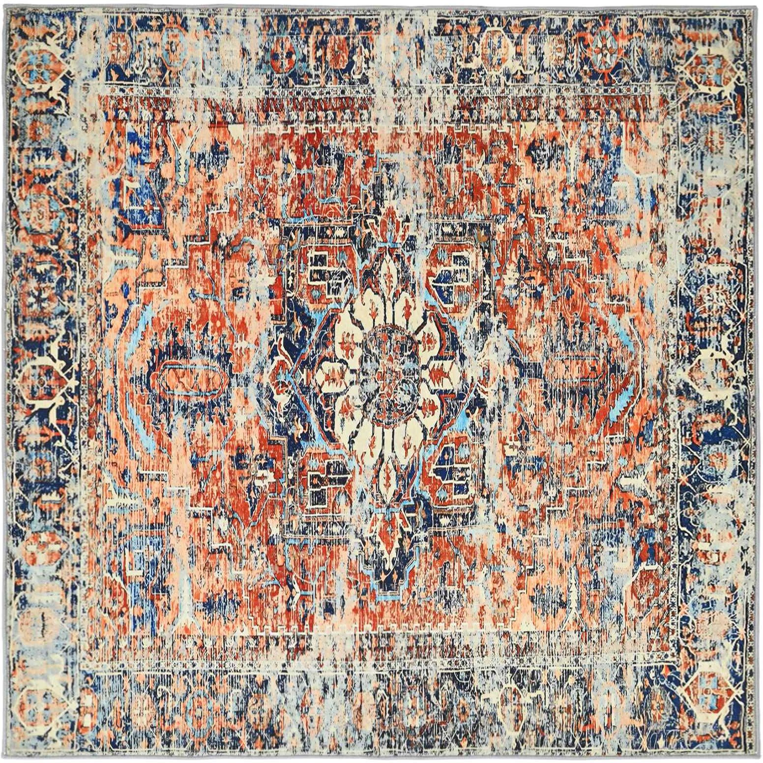 vidaXL Tapis ORIZ Orange 240 x 240 cm 100 % polyester