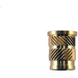 RS PRO, Muttern + Unterlegscheiben, Gewindeeinsatz Messing, M3 x 5.7mm, Flansch-Ø 5.5m (M3)