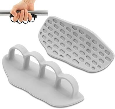 Discount Dollar Deals Fitness Dumbbell Weightlifting Silicone Palm Protection, Anti Slip Grip, Anti Cocoon Grip For Enhanced Performance grey 1