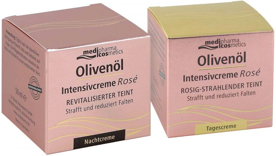 Olivenöl Intensivcreme Rose Tagescreme + Nachtcreme 2stk