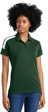 Sport-Tek LST104 Women's Competitor United Polo Shirt in Forest Green/White size 4XL   Polyester