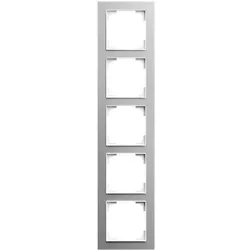 Busch-Jaeger Rahmen 5-fach alu Metall Busch-art linear 1725-4073