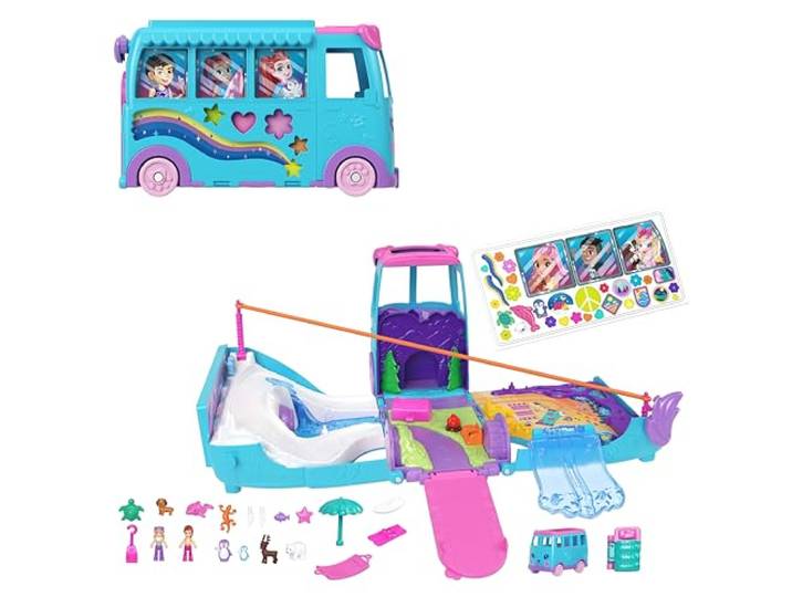 Polly Pocket Transformerende avonturenset met huisdierauto