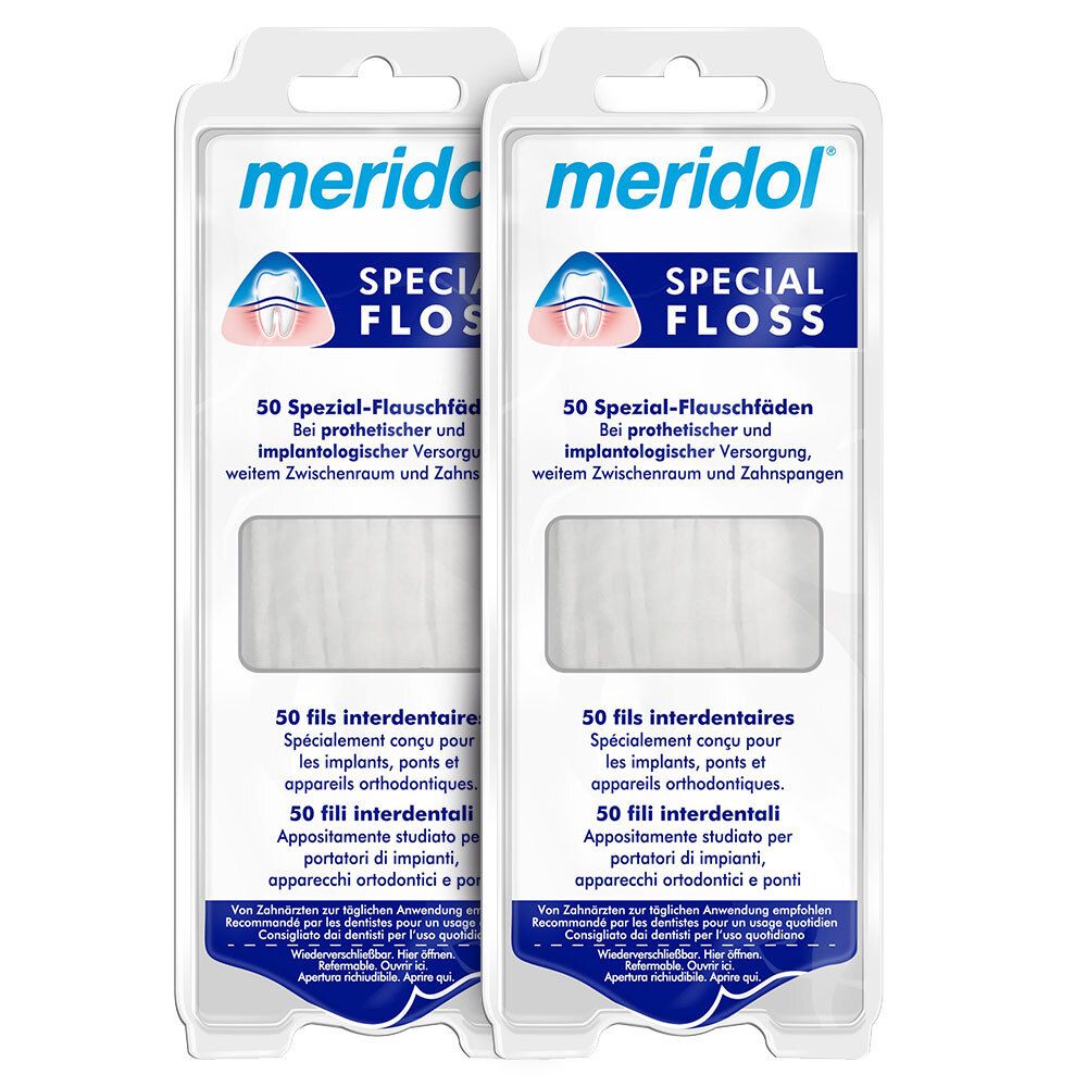 2x Meridol special Floss 2x1 St Zahnseide