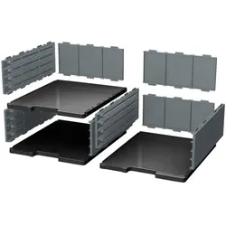 EXACOMPTA Ablagebox-Set »Modulodoc Ecoblack jumbo« schwarz, 30.5x13.5x36.3 cm