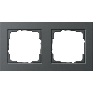 Gira Steckdosenrahmen 021223, E2, System 55, 2-fach, anthrazit
