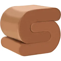 POUF Samtstoff Goldbraun Arcadia