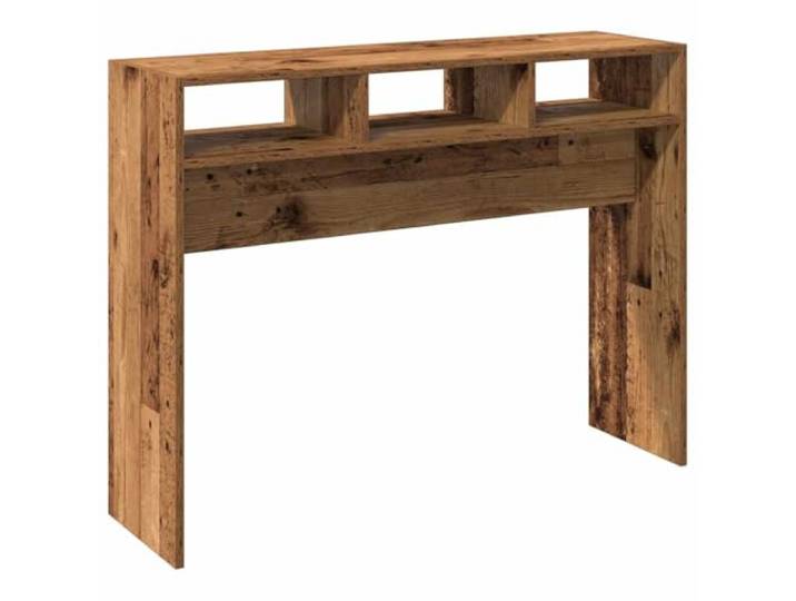 HAQWRDQSG Konsolentisch Altholz-Optik 105x30x80 cm Flurtisch Schlankes Design für Schlafzimmer und Diele, bietet praktische Ablagefläche für Schlüssel und Dekoration im Alltag.