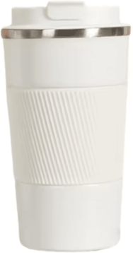 Uplift Curations ThermoDrive Stainless Steel Travel Mug Leakproof Insulated Coffee Cup For Car & Travel (380 510ML) white 380ml