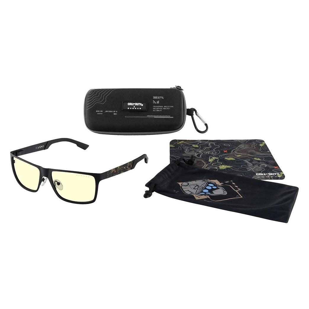 Gunnar Büro-/Gaming-Brille CALL OF DUTY UAV EDITION ONYX TOPO * Bernsteinfarbene Gläser * BLF 65 * Fokus (UAV-01901)