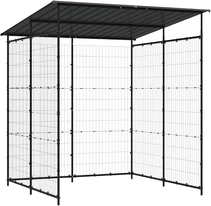Fahrradschuppen Unterstand Lagerschuppen Fahrradunterstand Überdachung Fahrrad Schuppen Fahrradgarage 190x190x222cm Stahl Schwarz