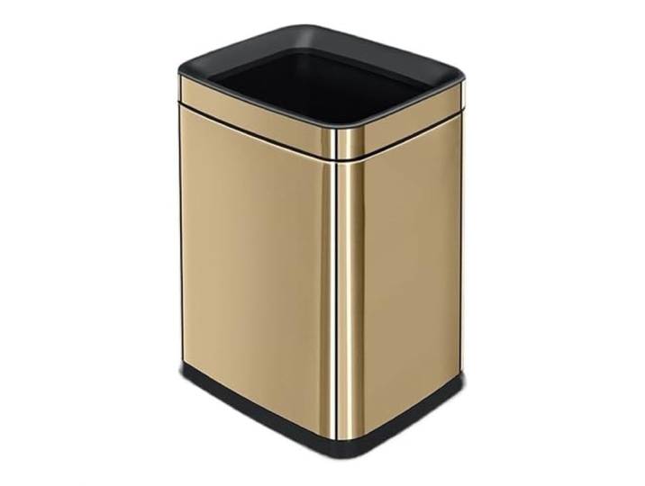 9bbhfJw4R Haushaltsmülleimer Offener Mülleimer Mit Druckring for Klassenzimmer(Champagne gold)