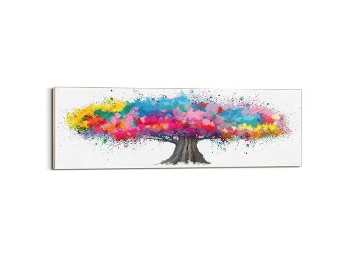 REINDERS Wandbild, Bunter Baum, Home Office, Bilder, Wanddeko, Room Decor, MDF, Mehrfarbig, 52 x 156