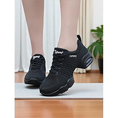 Weiße Jazz-Tanz-Sneaker für Damen – atmungsaktive Schnürschuhe für Training und Auftritt Fitness-Tanzkurse