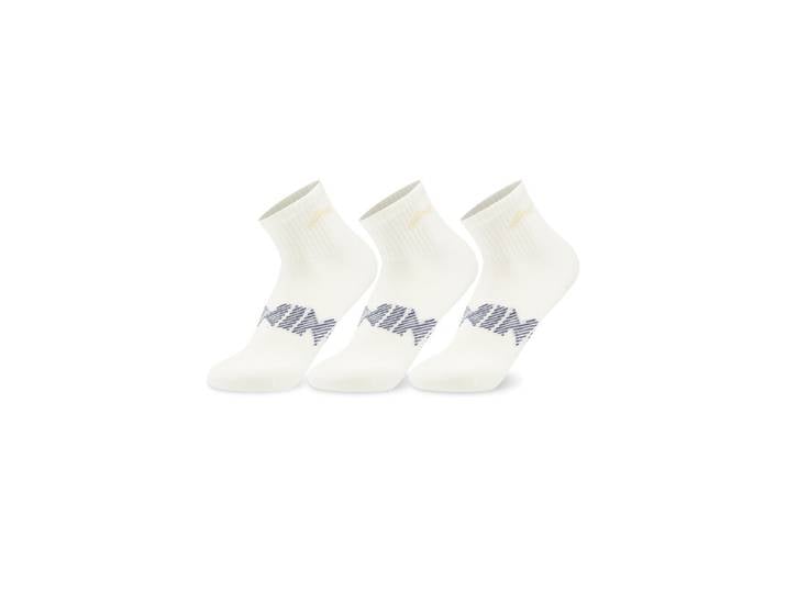 LI-NING Chaussettes à coupe basse (lot de 3) Blanc neuf/Blanc neuf/Blanc neuf XL AWTW007-2H