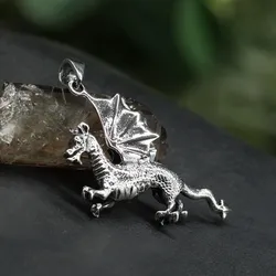 Drachensilber Welsh Drache Schmuck Anhänger 925 Silber - Silber