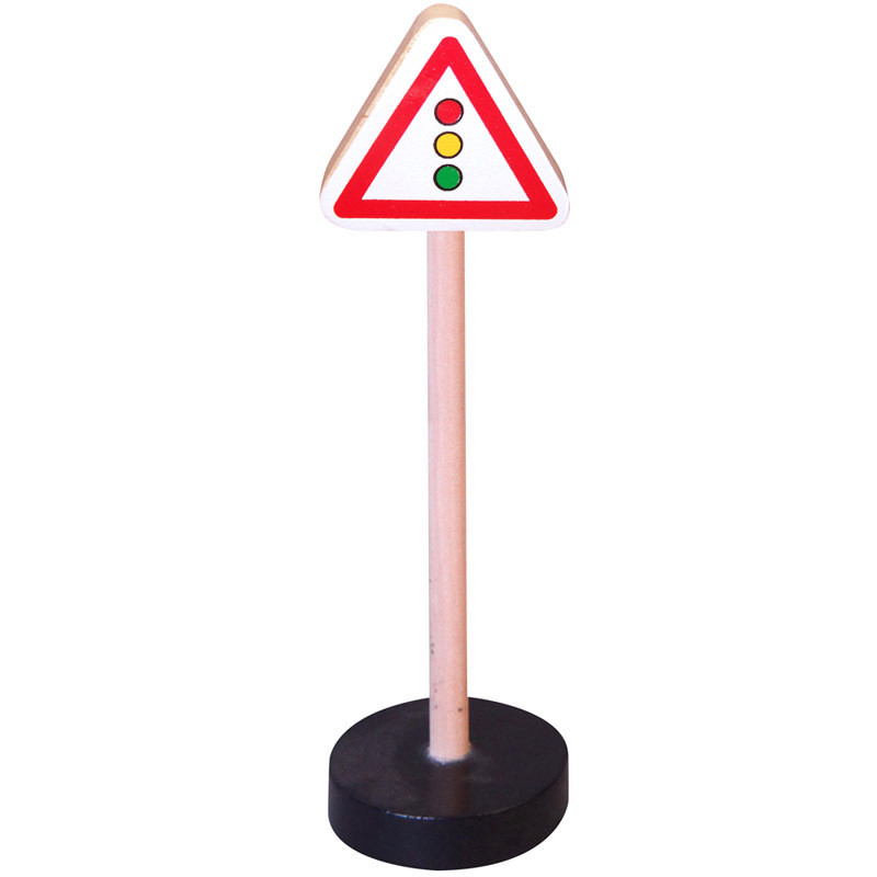BABU Houten verkeersbord Let op verkeerslicht