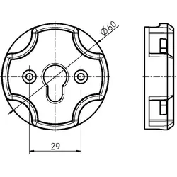 Rademacher 94401500 Adapter f. Small RM f. Click-Antriebsl. 4015K-S Deltadore