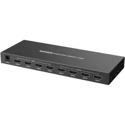 Techly EFB HDMI Matrix Switch 4IN-4OUT 4K60 Bandbreite 600MHz IR Fernbedienung, Switch Box