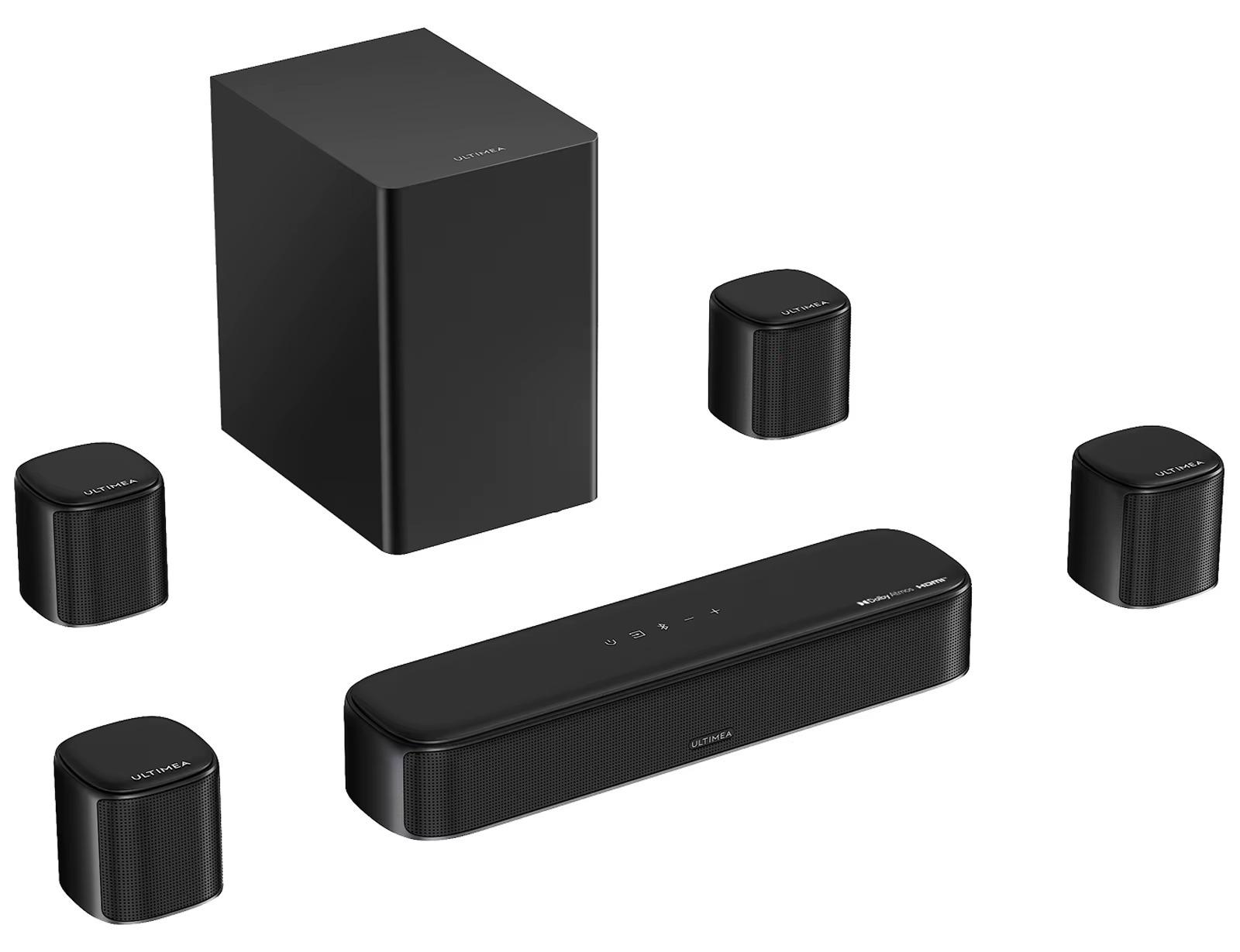 Soundbar - Aura S5T - 7.1-Kanalton - Dolby Atmos - Kabelloser Subwoofer - 4 Surround-Lautsprecher - 420 W Spitzenleistung - EU-Stecker