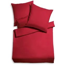 fleuresse Flanell-Bettwäsche Lech 135 x 200 cm Flanell Rot