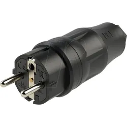 TAUR2 05721-SS - Schutzkontaktstecker TopTaurus2, Typ EF - CEE 7/7, schwarz