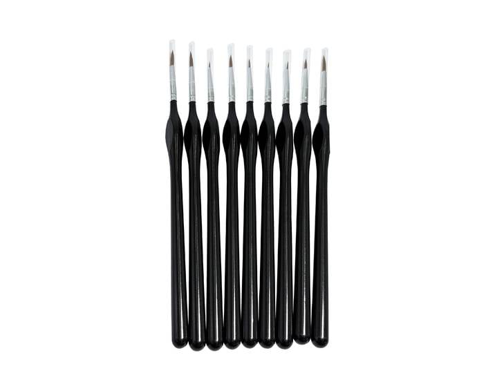 Pinsel Set Holz mit Nylonhaar 9-teilig
