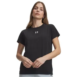 UNDER ARMOUR Rival Cotton Wash T-Shirt Damen 001 - black/white L