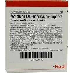 ACIDUM DL-malicum Injeel Ampullen 10 St