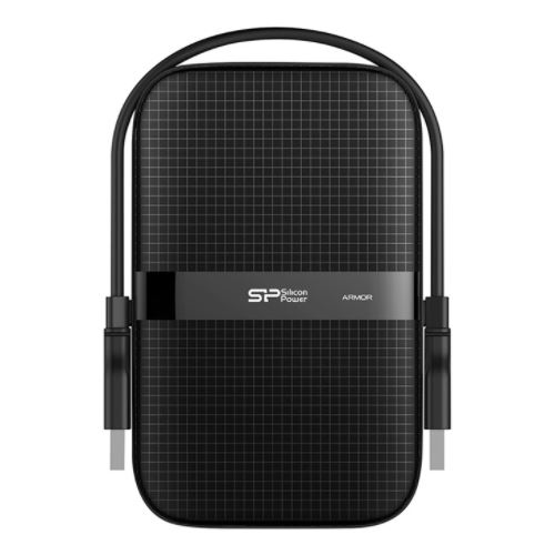 4TB Silicon Power External HDD Armor A60 6,35cm 2,5Zoll USB 3.2 Black Shockproof MIL-STD 810G 516.6 Procedure IV Water-resistant