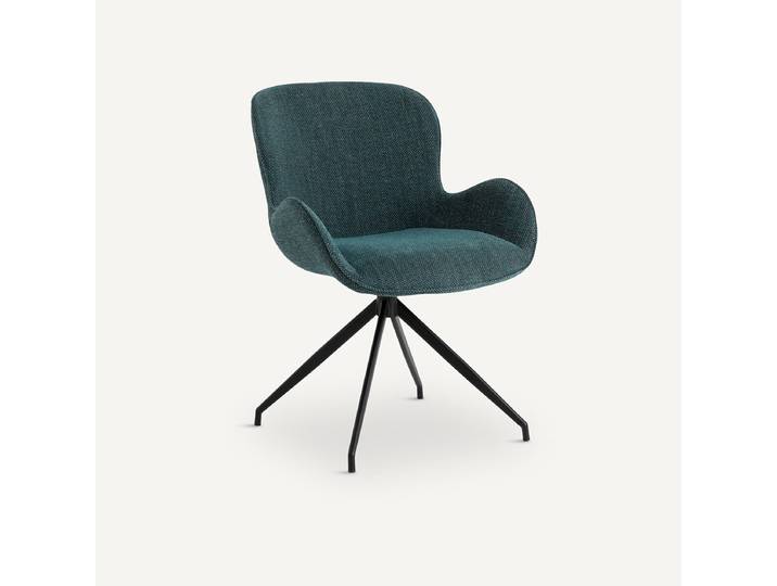 AM.PM Fauteuil de table pivotant Asyar Bleu Paon