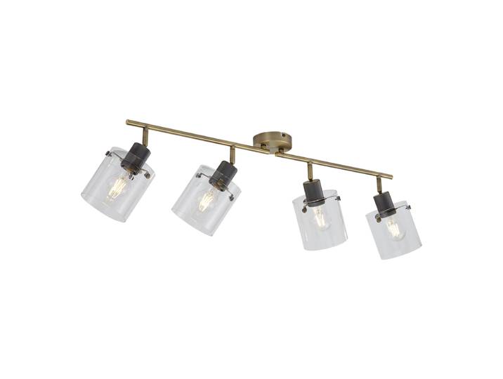 Spot de plafond design bronze avec verre transparent 4 lumières -