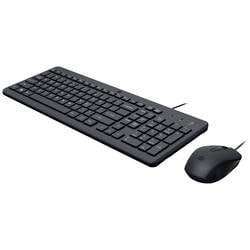 HP 150 Kabelgebunden Tastatur, Maus-Set Deutsch, QWERTZ Schwarz 240J7AA#ABD