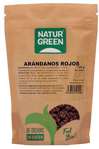 Naturgreen Arándanos Rojos deshidratados 125 gr