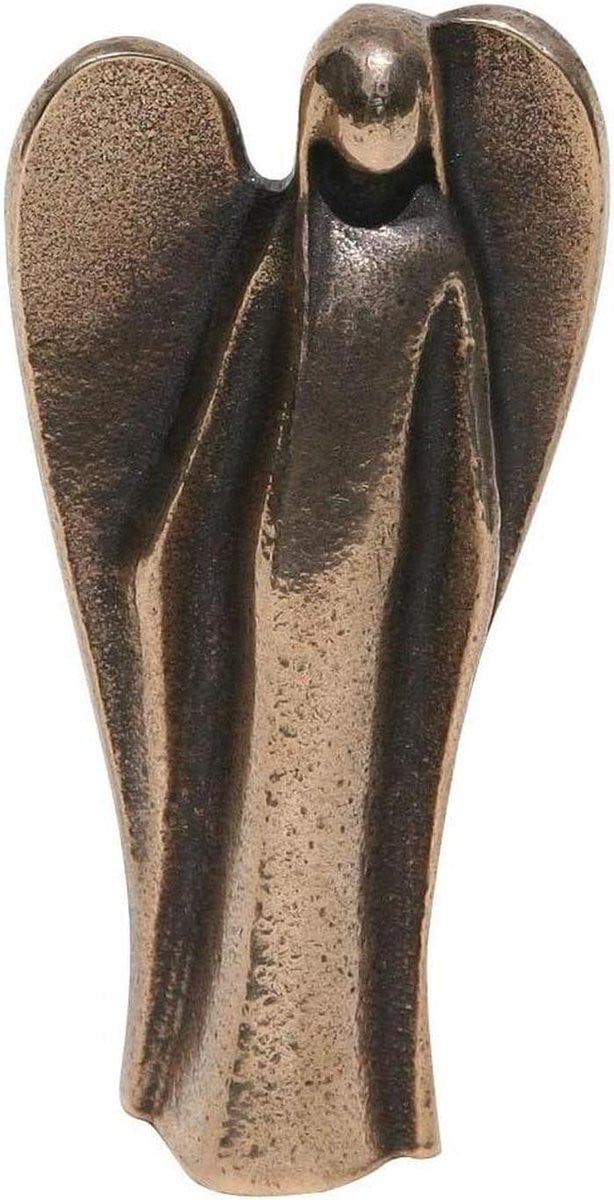 Handbewerkt Gepatineerd Bronzen Engel Beschermengel Beeldje voor Interieur Decoratie - Hoogte: 75 cm