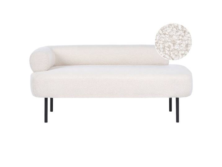 CHAISELONGUE-LINKSSEITIGE Bouclé Cremeweiß Mirmande