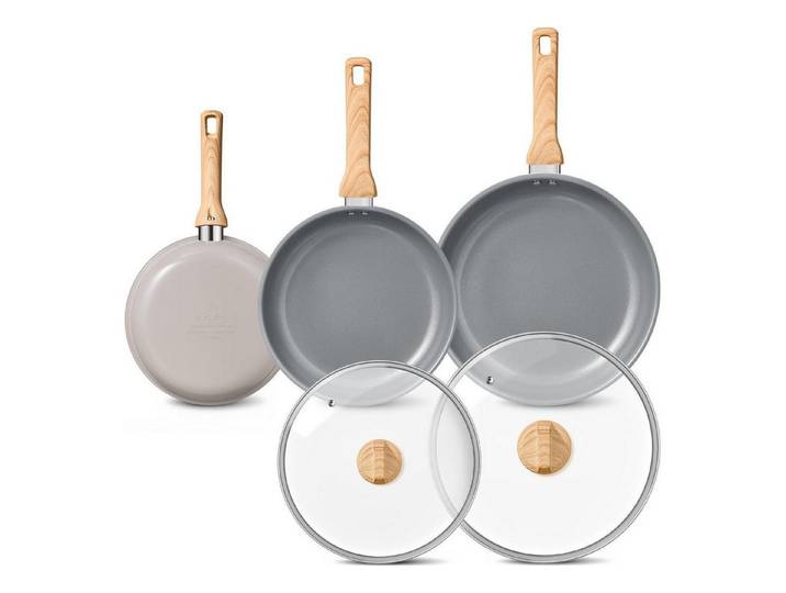 LuxusKollektion Pfannen-Set Keramik Pfannenset Induktion 5-teilig