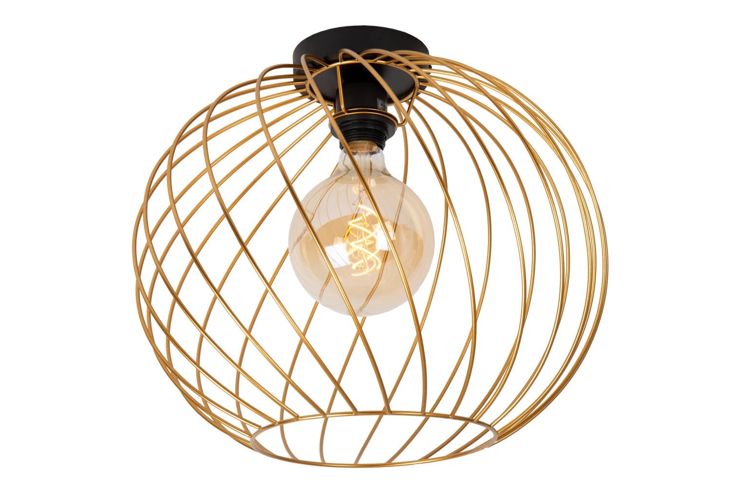 Lucide DANZA Plafondlamp Goud/Messing en Zwart - Ø 40 cm